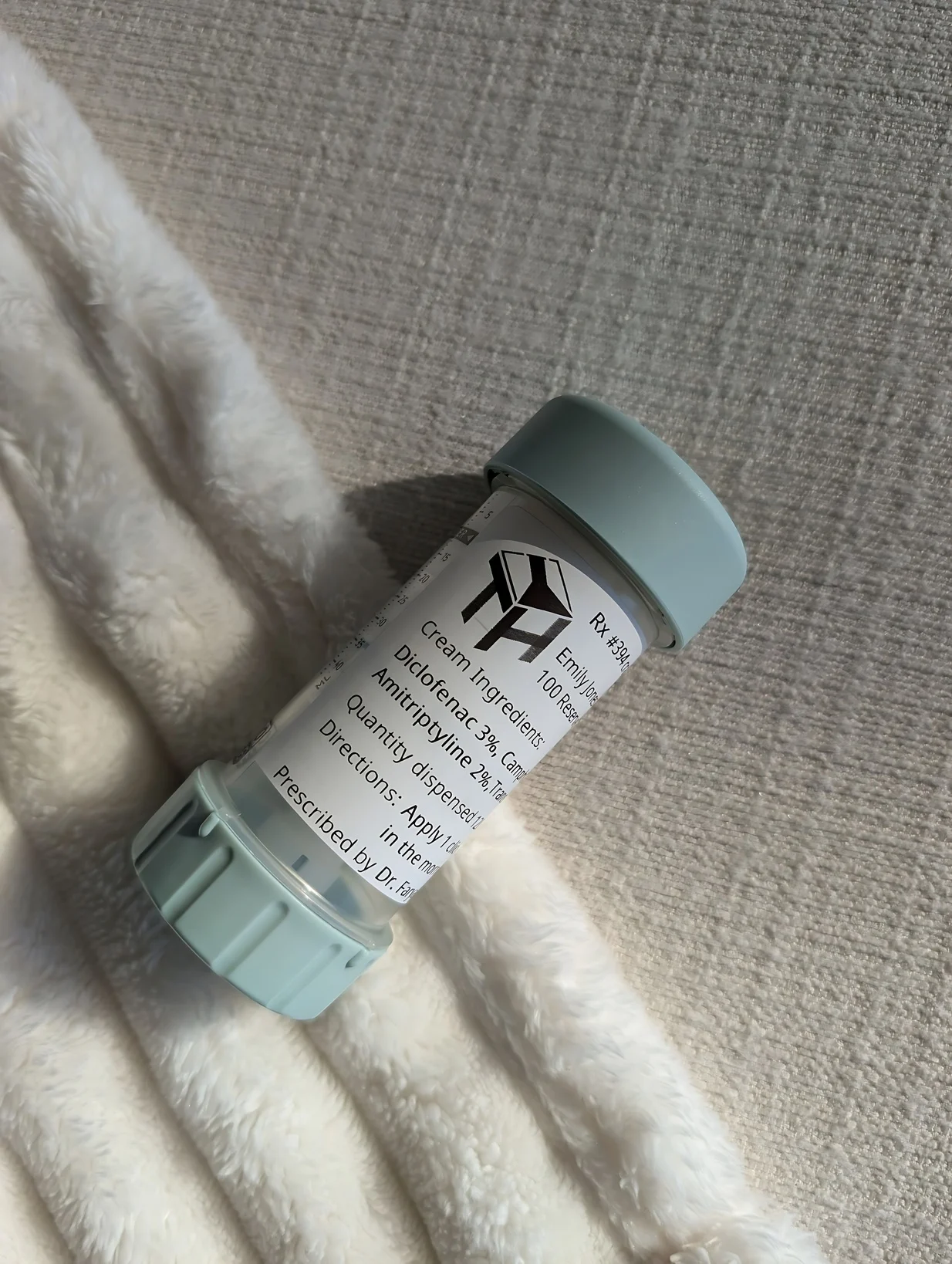 Comparison showing pills versus topical pain cream treatment options
